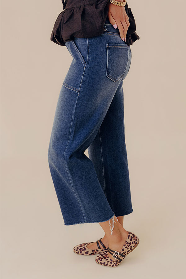 Just USA Lydia Midrise Petite Palazzo Wide Leg Jean Image - 3