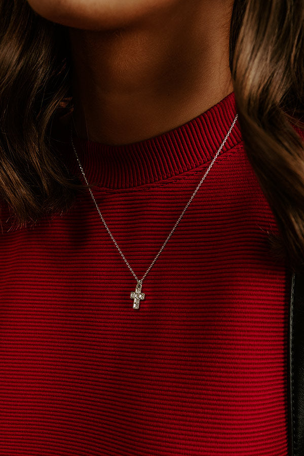 Unconditional Love Cubic Zirconia Necklace in Silver