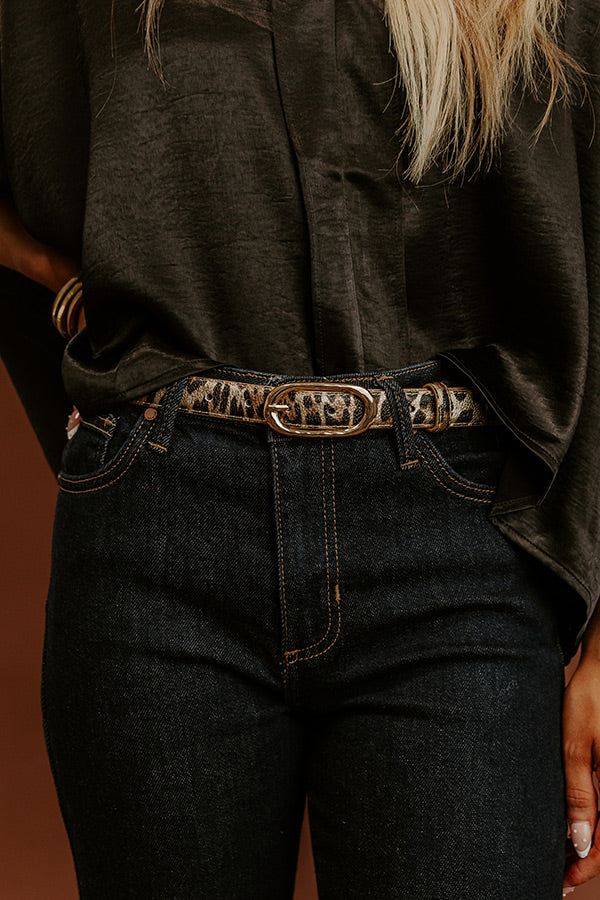 City Luxe Faux Leather Leopard Belt