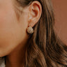 Glimmer Of Gorgeous Pave Hoop Earrings in Gold Image - 1