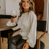 Kind Smile Satin Top in Cream Image - 1