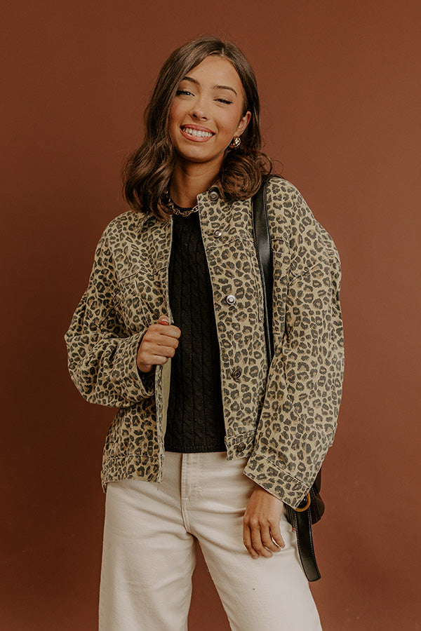 Concrete Jungle Denim Leopard Jacket Image - 1