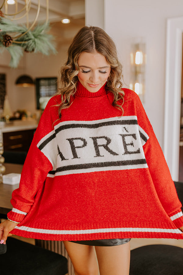 Apres Ski Lodge Knit Sweater in Red Image - 3