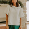 Polished Affair Embellished Tweed Top in Ivory Image - 1