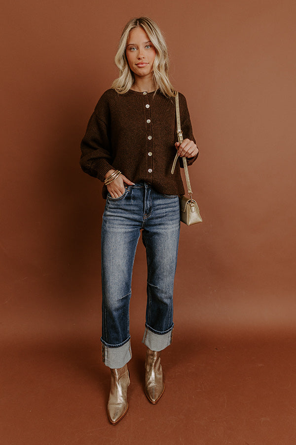 RISEN Kristy High Waist Straight Leg Jean in Dark Wash Image - 1