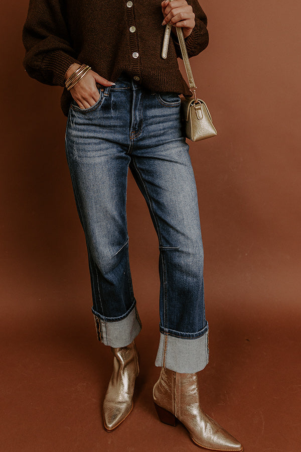 RISEN Kristy High Waist Straight Leg Jean in Dark Wash Image - 2