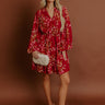 Luxury Excursions Floral Mini Dress in Red Image - 1