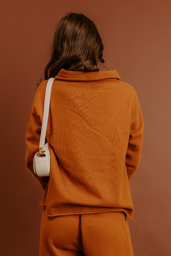 Cozy Cues Sweatshirt in Pumpkin Image - 5