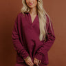Cozy Cues Sweatshirt in Plum Image - 1