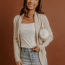 Cozy Hour Wrap Sweater Top in Oatmeal Image - 1
