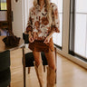 City Muse Floral Satin Button Up Top Image - 1