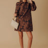 Timeless Treasures Floral Jacquard Mini Dress in Chocolate Image - 1