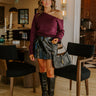 The Jessica Faux Leather Mini Skirt in Black Image - 1