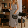 Forever in Style Stripe Satin Midi Dress Image - 1