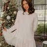 Upper East Chic Knit Sweater Mini Dress in Cream Image - 1