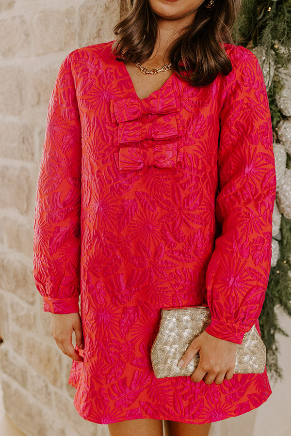 The Fashion District Floral Jacquard Mini Dress Image - 2