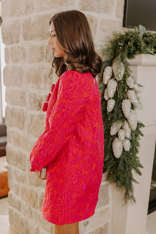The Fashion District Floral Jacquard Mini Dress Image - 3
