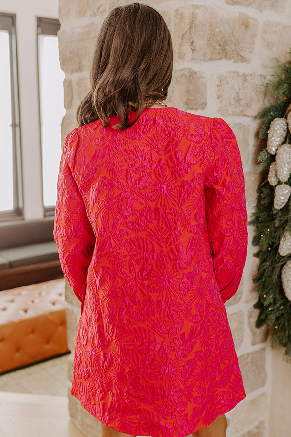 The Fashion District Floral Jacquard Mini Dress Image - 4