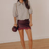 The Daphne High Waist Faux Leather Mini Skirt Image - 1