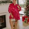 Polished And Poised Floral Jacquard Mini Dress in Hot Pink Curves Image - 1