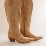 The Tess Faux Suede Cowboy Boot in Iced Latte Image - 1