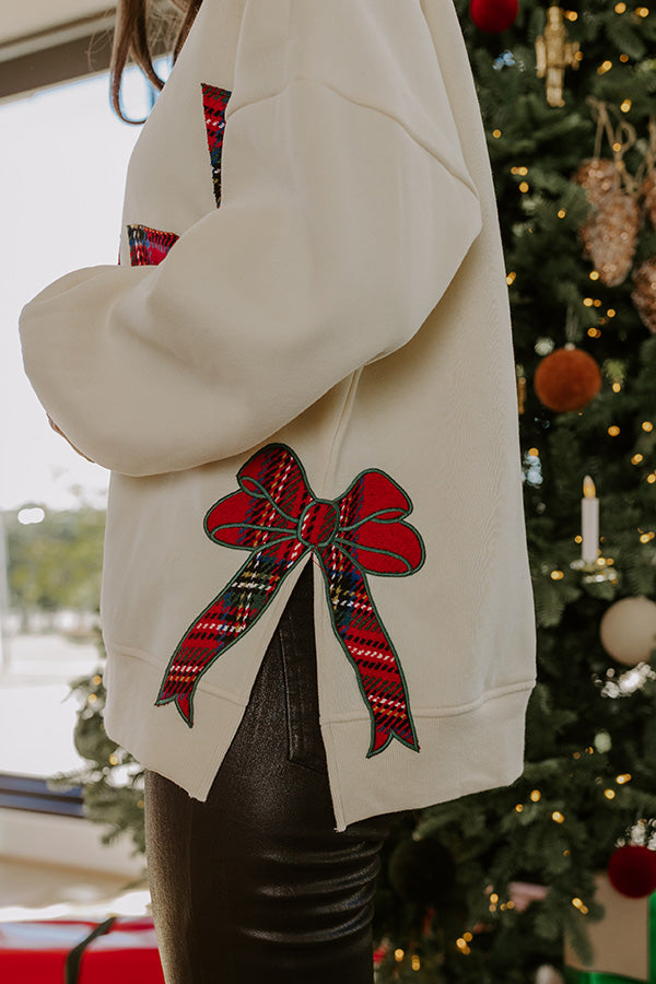 Merry Plaid Fleece Sweatshirt Image - 2