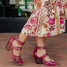 The Charlotte Faux Leather Heel in Merlot Image - 1