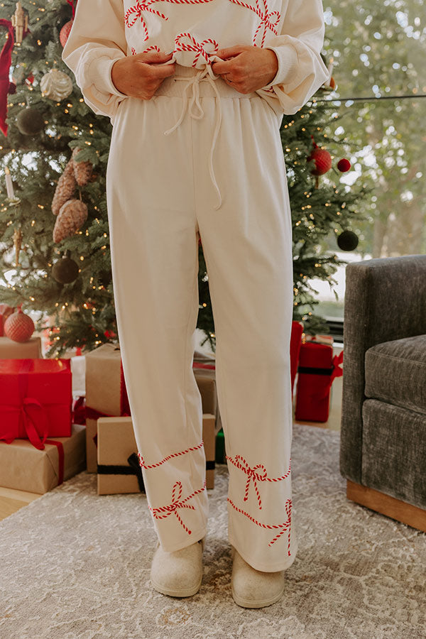 Candy Cane Cutie High Waist Wide Leg Pants Image - 2