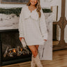 Cozy Feels Pointelle Knit Sweater Mini Dress in Cream Image - 1