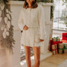 Uptown Views High Waist Tweed Mini Skirt in Cream Image - 1