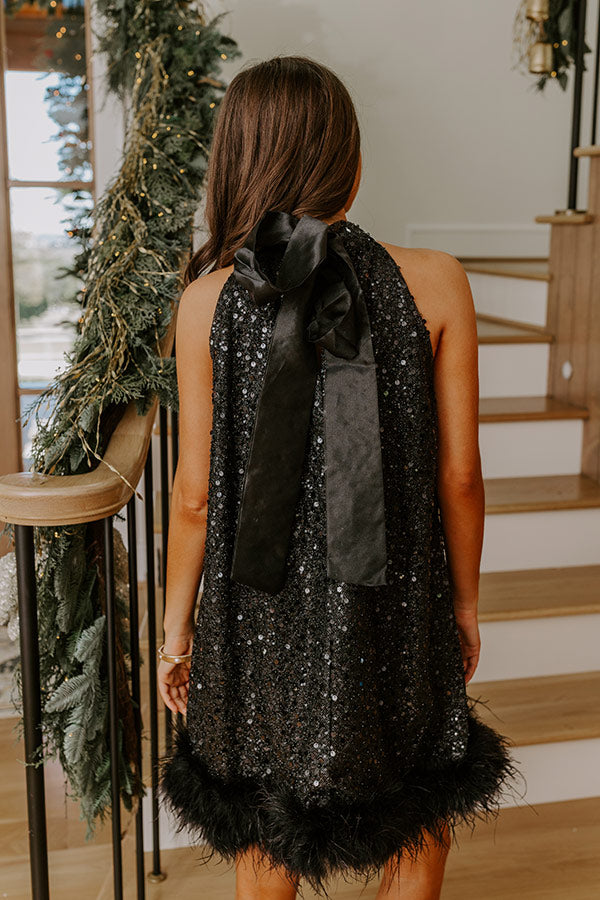 Midnight Toast Sequin Mini Dress Image - 5