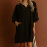 Dinner in Soho Scalloped Mini Dress in Black Image - 1