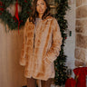 Uptown Charm Faux Fur Coat in Camel Image - 1