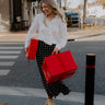 Right On Cue Satin Polka Dot Midi Skirt Image - 1