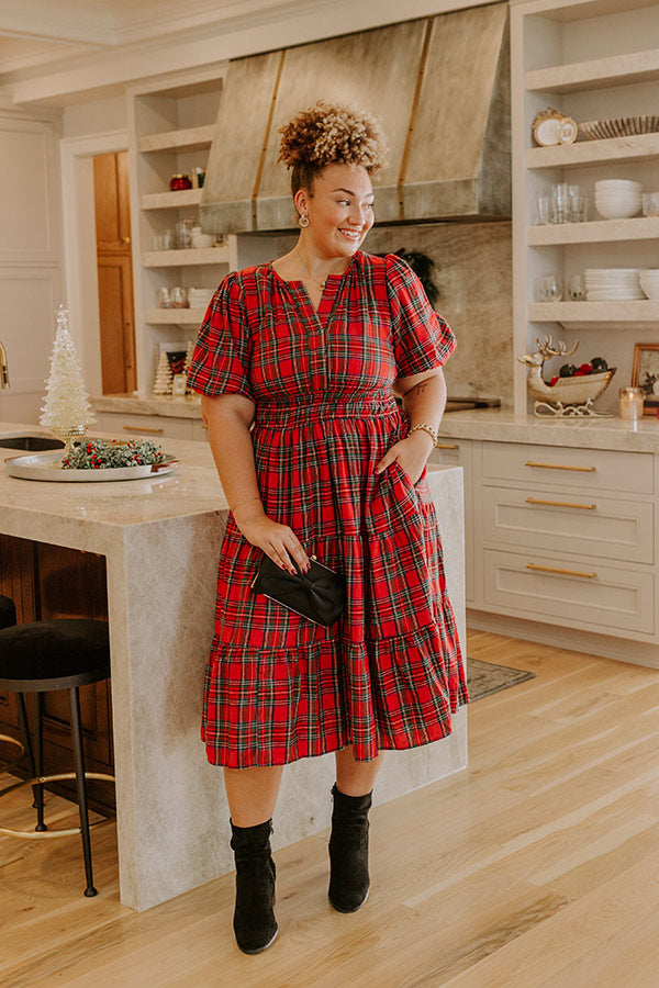 So Plaid To Meet Midi Dress Curves Image - 4
