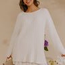 Minimal Muse Knit Sweater in Cream Image - 1