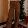 The Trixie High Waist Wide Leg Pants in Mocha Image - 1