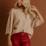 Coffee Shop Cuddles Knit Sweater Top in Oatmeal Image - 1