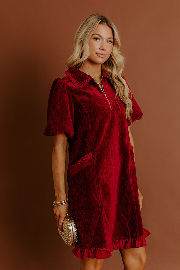 Polished Muse Velvet Mini Dress Image - 4