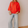 Coffee Shop Cuddles Knit Sweater Top in Scarlet Image - 1