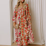 Boheme Whisper Floral Midi Dress in French Vanilla Image - 1