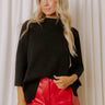 Simply Chic Sweater Top in Black Image - 1
