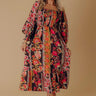 Boheme Whisper Floral Midi Dress in Black Image - 1