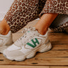 The Dash Faux Leather Sneaker in White Image - 1