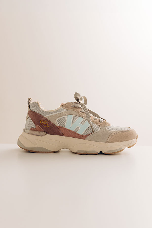 The Dash Faux Suede Sneaker in Blush Image - 2