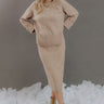 Falling for Cozy High Waist Knit Midi Skirt in Iced Mocha Image - 1