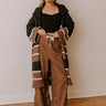 The Lily High Waist Wide Leg Pants in Mocha Image - 1