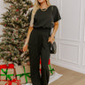 Urban Sleek Scuba Jumpsuit in Black Image - 1