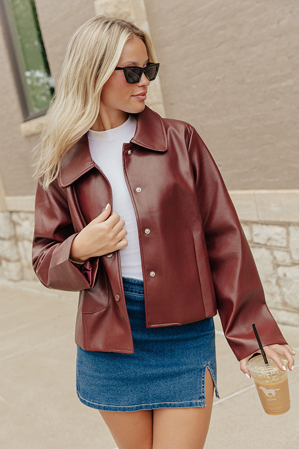 Night On The Town Faux Leather Jacket