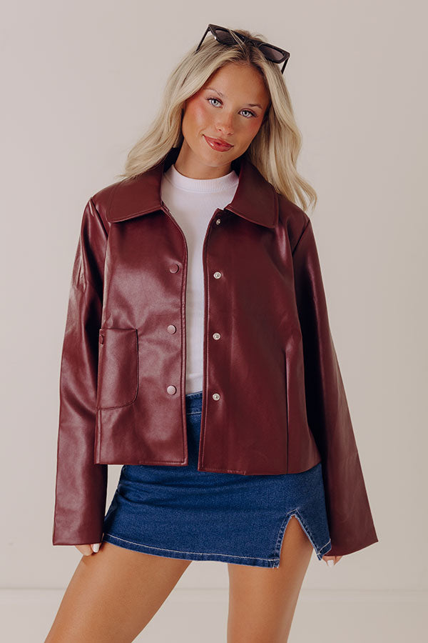 Night On The Town Faux Leather Jacket Image - 2